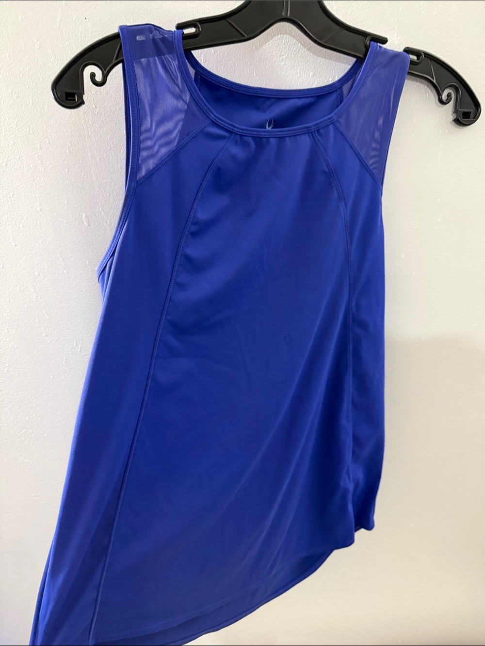 Spyder Blue Performance Mesh-Panel Tank - Med Workout Gym Tank Top sleeveless
